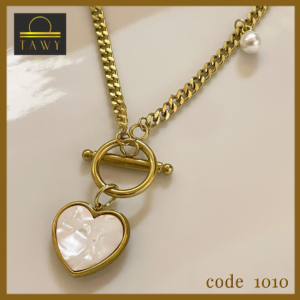 White Heart Necklace